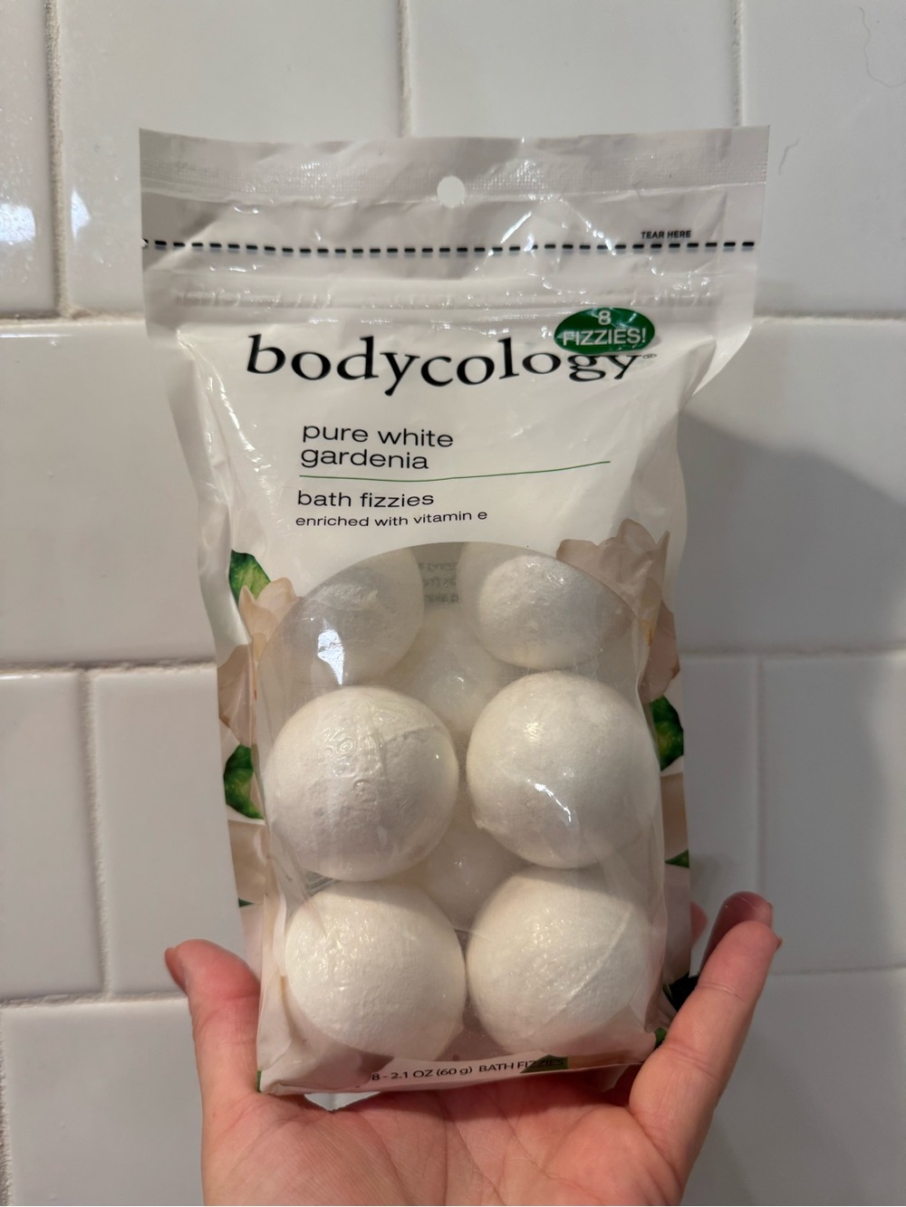 Bodycology Pure White Gardenia Bath Fizzies - 8 Count